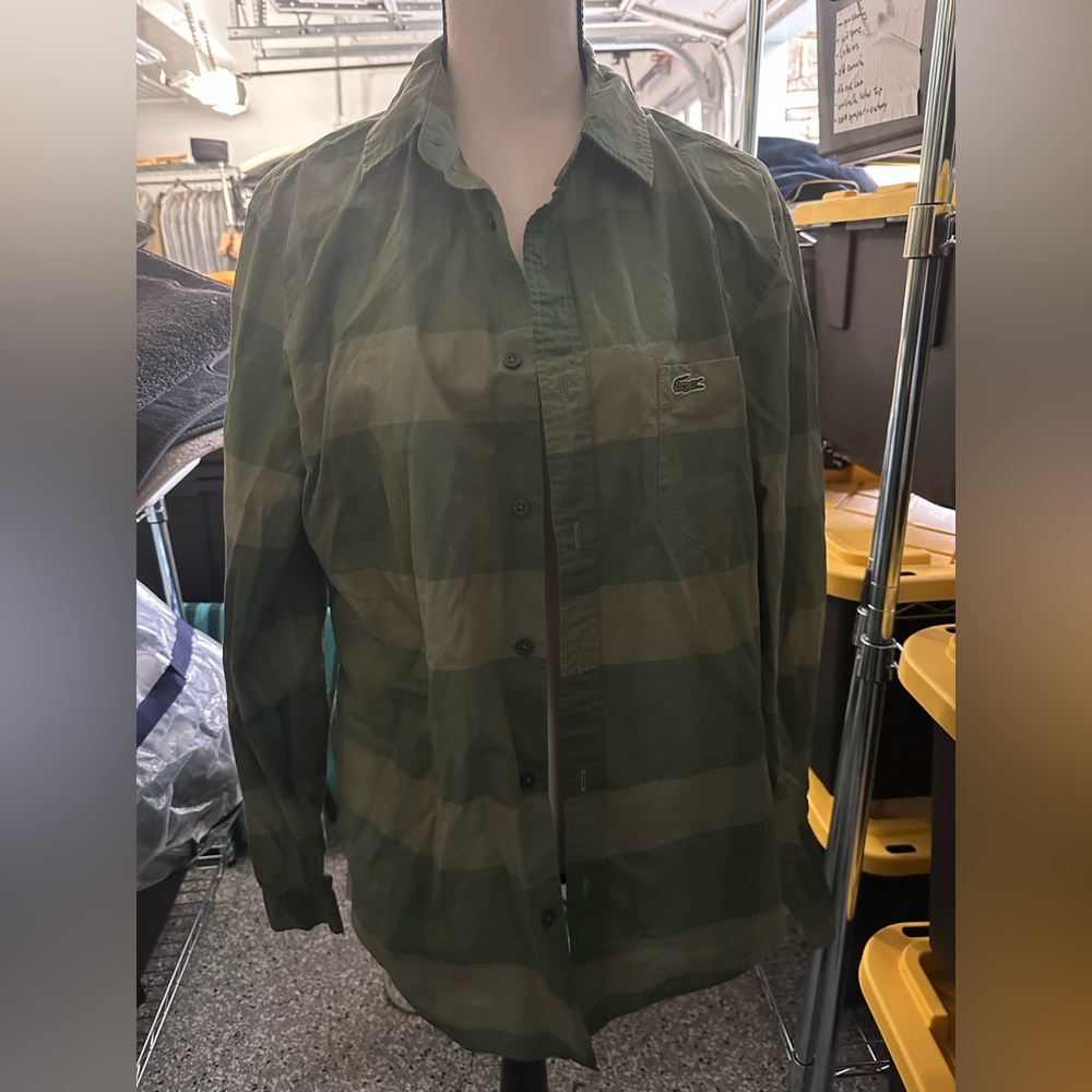 Lacoste Button down long sleeve large